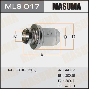 MASUMA MLS-017 - Гайка колеса MLS017 MASUMA autocars.com.ua