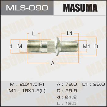 MASUMA MLS-090 - Болт кріплення колеса autocars.com.ua