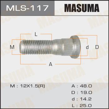 MASUMA MLS117 - Шпилька колеса Toyota MLS-117 MASUMA autocars.com.ua