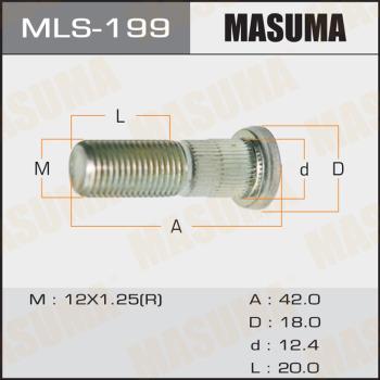 MASUMA MLS-199 - Болт крепления колеса avtokuzovplus.com.ua