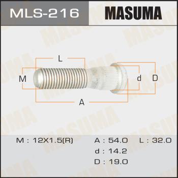 MASUMA MLS-216 - Болт кріплення колеса autocars.com.ua