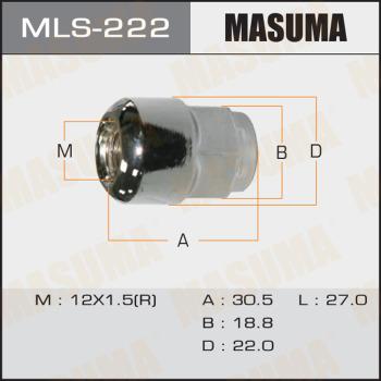 MASUMA MLS-222 - Гайка колеса Honda MLS222 MASUMA autocars.com.ua