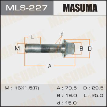 MASUMA MLS-227 - Болт регулювання розвалу коліс autocars.com.ua