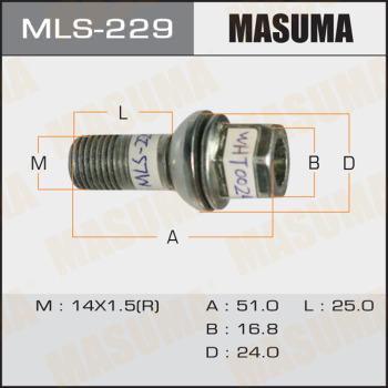 MASUMA MLS-229 - Болт для крепления колеса avtokuzovplus.com.ua