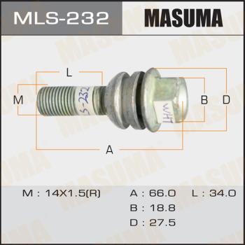 MASUMA MLS-232 - Болт для крепления колеса avtokuzovplus.com.ua