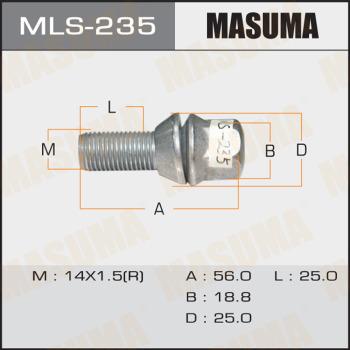 MASUMA MLS-235 - Болт для кріплення колеса autocars.com.ua