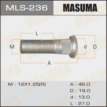 MASUMA MLS-236 - Болт кріплення колеса autocars.com.ua