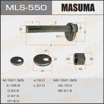 MASUMA MLS-550 - Болт регулювання розвалу коліс autocars.com.ua