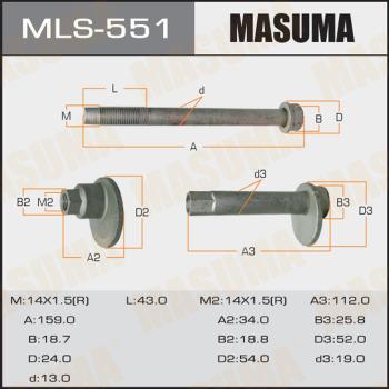 MASUMA MLS551 - Болт регулировки развала колёс autodnr.net