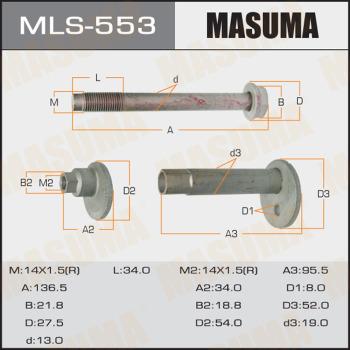 MASUMA MLS-553 - Болт регулювання розвалу коліс autocars.com.ua