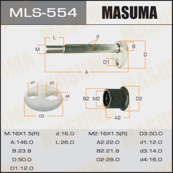 MASUMA MLS-554 - Болт регулировки развала колёс avtokuzovplus.com.ua