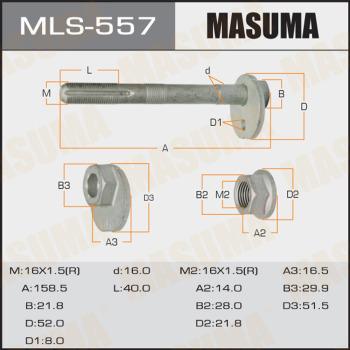 MASUMA MLS557 - Болт регулювання розвалу коліс autocars.com.ua
