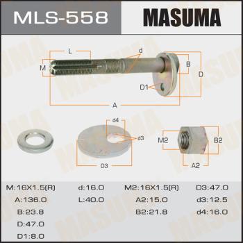 MASUMA MLS-558 - Болт регулювання розвалу коліс autocars.com.ua