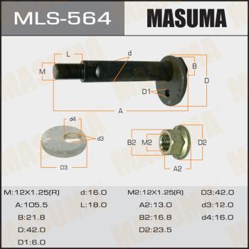 MASUMA MLS564 - Болт регулювання розвалу коліс autocars.com.ua
