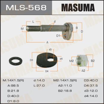 MASUMA MLS568 - Болт регулювання розвалу коліс autocars.com.ua