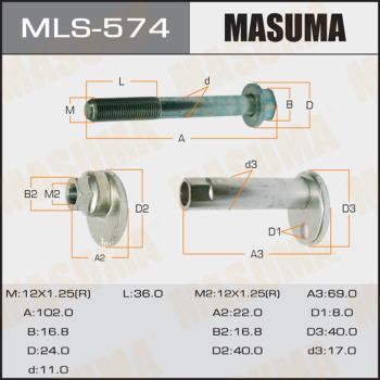 MASUMA MLS574 - Болт регулювання розвалу коліс autocars.com.ua
