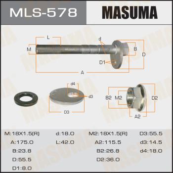MASUMA MLS-578 - Болт регулювання розвалу коліс autocars.com.ua