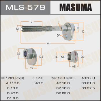 MASUMA MLS-579 - Болт регулювання розвалу коліс autocars.com.ua