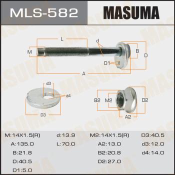 MASUMA MLS-582 - Болт регулировки развала колёс avtokuzovplus.com.ua