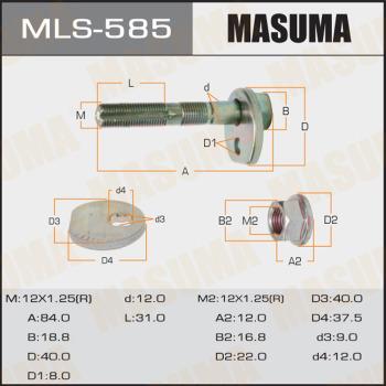 MASUMA MLS-585 - Болт регулювання розвалу коліс autocars.com.ua