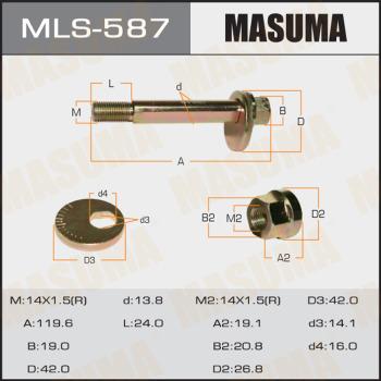 MASUMA MLS587 - Болт регулювання розвалу коліс autocars.com.ua
