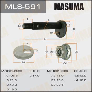 MASUMA MLS-591 - Болт развальный Mitsubishi Pajero -06 MLS591 Masuma autocars.com.ua