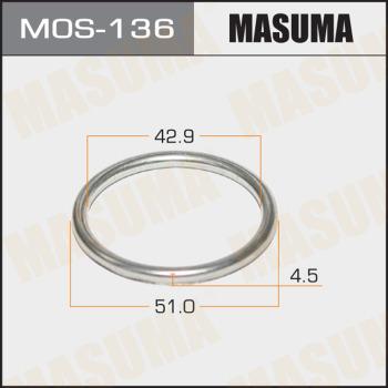 MASUMA MOS136 - Кільце ущільнювача, труба вихлопного газу autocars.com.ua