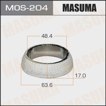 MASUMA MOS204 - Кільце ущільнювача, труба вихлопного газу autocars.com.ua