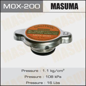 MASUMA MOX200 - Кришка, резервуар охолоджуючої рідини autocars.com.ua