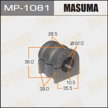 MASUMA MP-1081 - Втулка стабилизатора переднего Nissan Micra 05-10. Note 06-13 Кратно 2 шт MP1081 Masuma autocars.com.ua