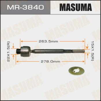 MASUMA MR-3840 - Осьовий шарнір, рульова тяга autocars.com.ua