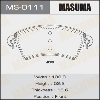 MASUMA MS-0111 - Комплект тормозных колодок, барабанные avtokuzovplus.com.ua