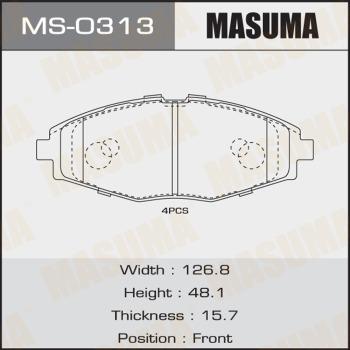 MASUMA MS-0313 - Комплект тормозных колодок, барабанные avtokuzovplus.com.ua
