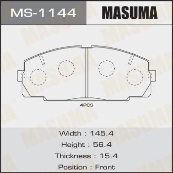 MASUMA MS-1144 - Комплект тормозных колодок, барабанные avtokuzovplus.com.ua