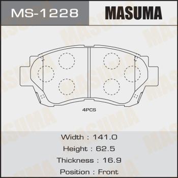 MASUMA MS-1228 - Комплект гальм, барабанний механізм autocars.com.ua