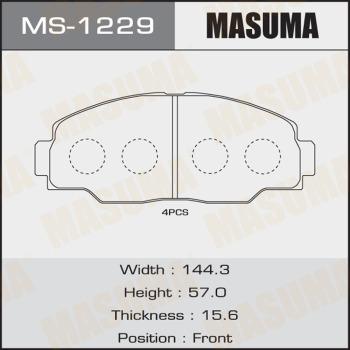 MASUMA MS-1229 - Комплект гальм, барабанний механізм autocars.com.ua