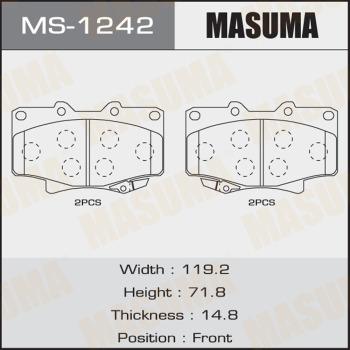 MASUMA MS-1242 - Комплект тормозных колодок, барабанные avtokuzovplus.com.ua