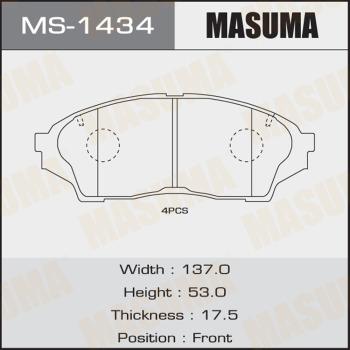 MASUMA MS-1434 - Комплект гальм, барабанний механізм autocars.com.ua