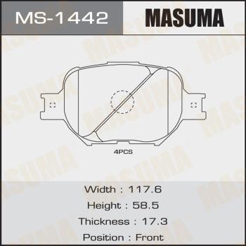 MASUMA MS-1442 - Комплект гальм, барабанний механізм autocars.com.ua