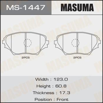 MASUMA MS-1447 - Комплект гальм, барабанний механізм autocars.com.ua