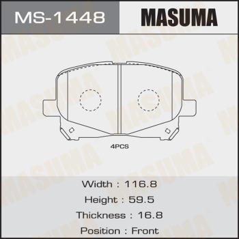 MASUMA MS-1448 - Комплект гальм, барабанний механізм autocars.com.ua