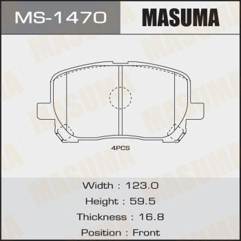 MASUMA MS-1470 - Комплект тормозных колодок, барабанные avtokuzovplus.com.ua