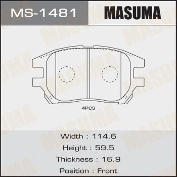 MASUMA MS-1481 - Комплект тормозных колодок, барабанные avtokuzovplus.com.ua