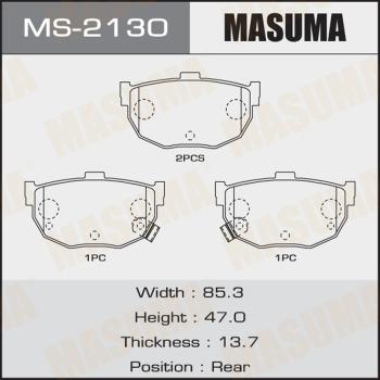 MASUMA MS-2130 - Комплект тормозных колодок, барабанные avtokuzovplus.com.ua