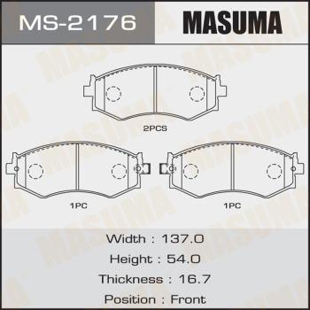 MASUMA MS-2176 - Комплект тормозных колодок, барабанные avtokuzovplus.com.ua