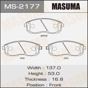 MASUMA MS-2177 - Комплект тормозных колодок, барабанные avtokuzovplus.com.ua