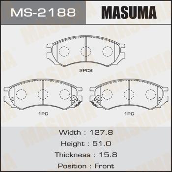 MASUMA MS-2188 - Комплект гальм, барабанний механізм autocars.com.ua