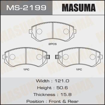 MASUMA MS-2199 - Комплект гальм, барабанний механізм autocars.com.ua