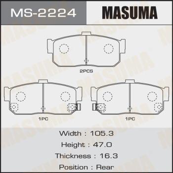 MASUMA MS-2224 - Комплект тормозных колодок, барабанные avtokuzovplus.com.ua
