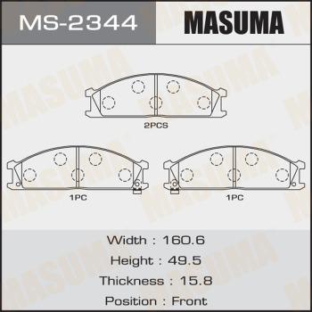 MASUMA MS-2344 - Комплект тормозных колодок, барабанные avtokuzovplus.com.ua